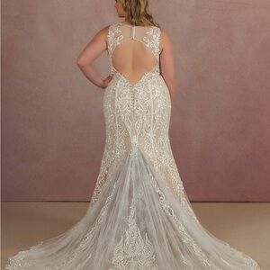 Nude Mermaid style Wedding Dress by AZAZIE